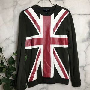 Forever 21 London flag sweatshirt size s